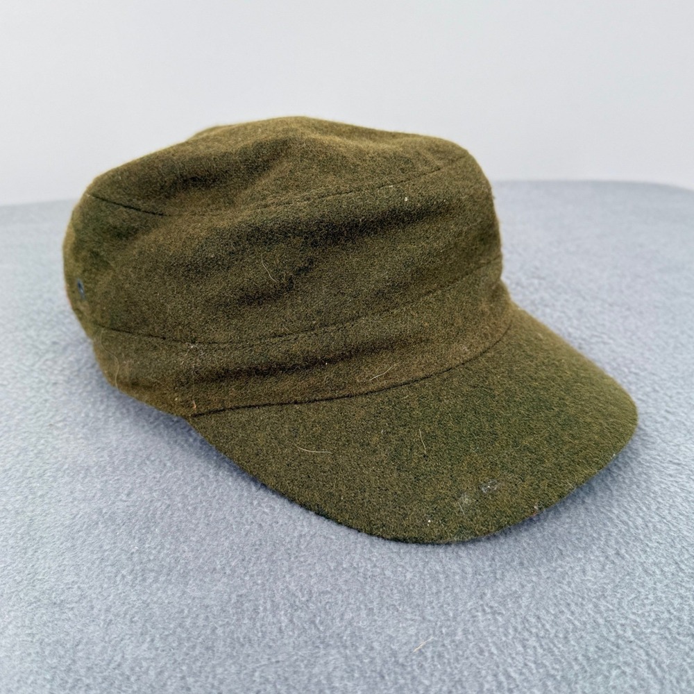 Carhartt Mens Olive Green Wool Blend Cadet Military Cap Hat 100143 301 OSFA